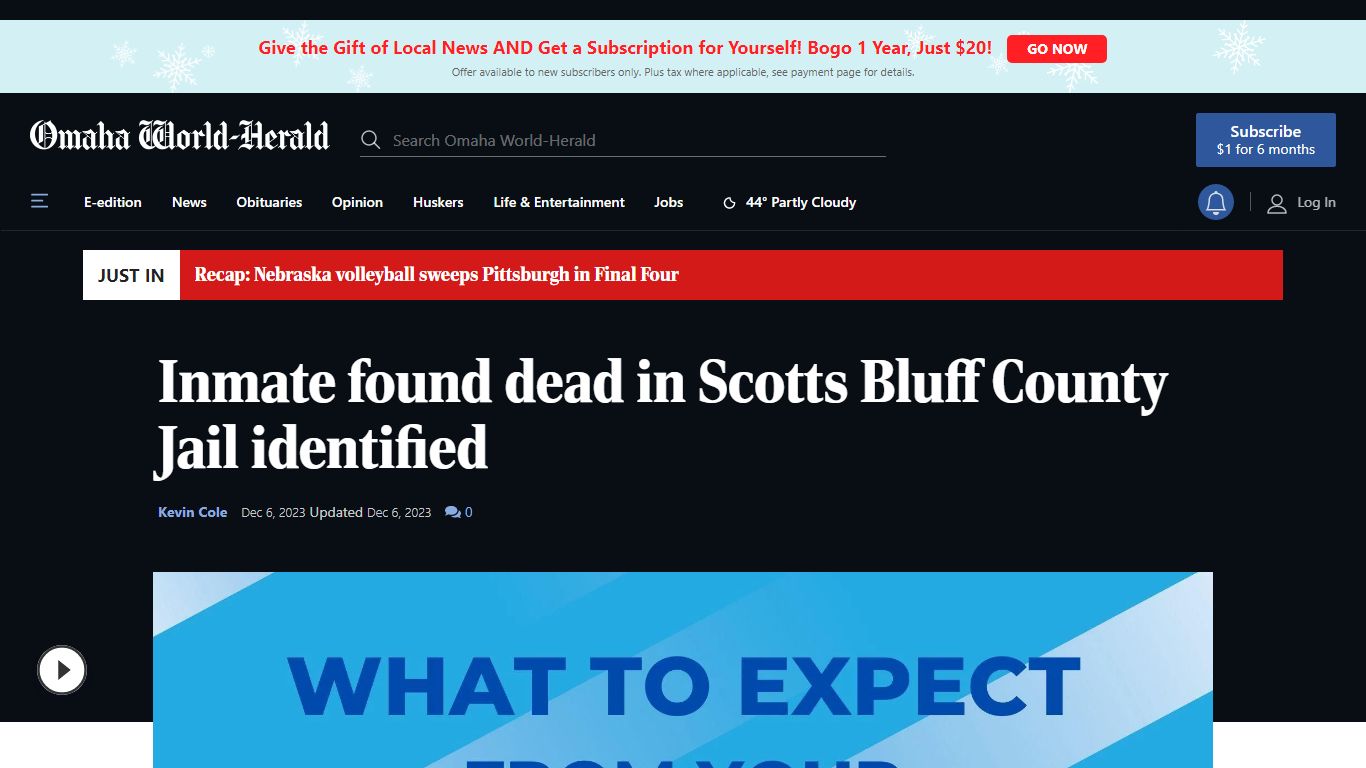 Inmate found dead in Scotts Bluff County Jail identified