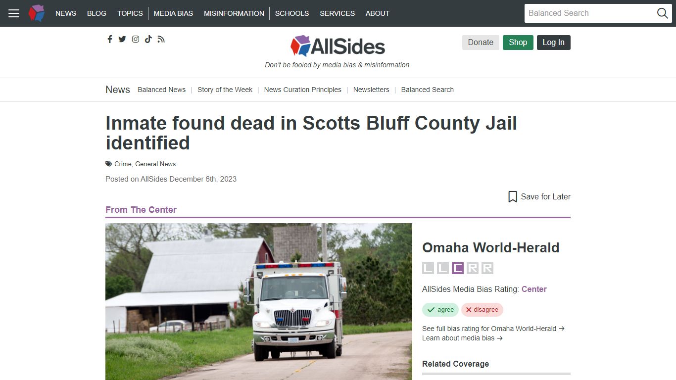 Inmate found dead in Scotts Bluff County Jail identified